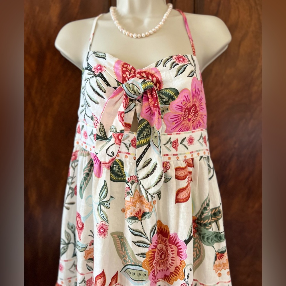 NWT House of Harlow 1960 Pink and Green Floral Dress - Picture 3 of 9